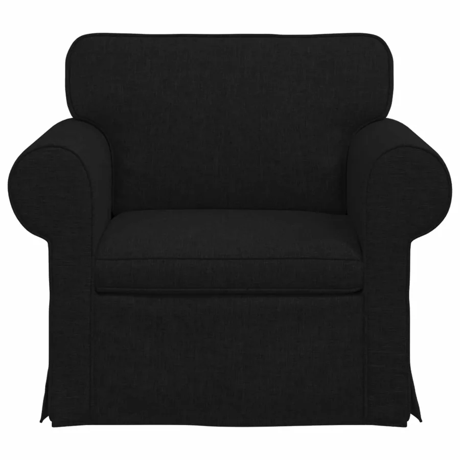 Canapé Noir 95 x 82 x 80 cm tissu - 4