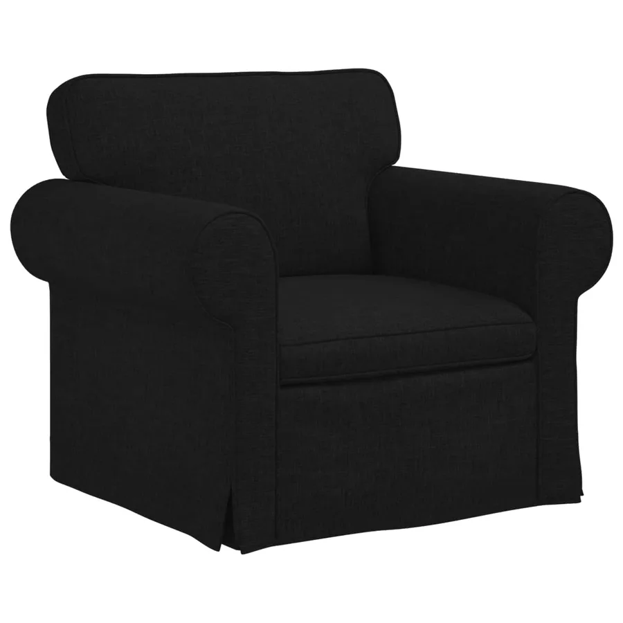 Ensemble de Canapés 2 pcs Noir 155 x 82 x 80 cm tissu - 4