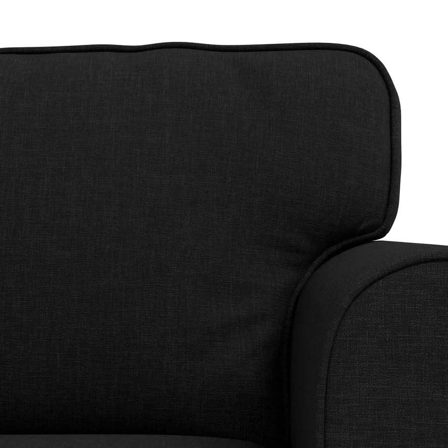 Ensemble de Canapés 2 pcs Noir 155 x 82 x 80 cm tissu - 6