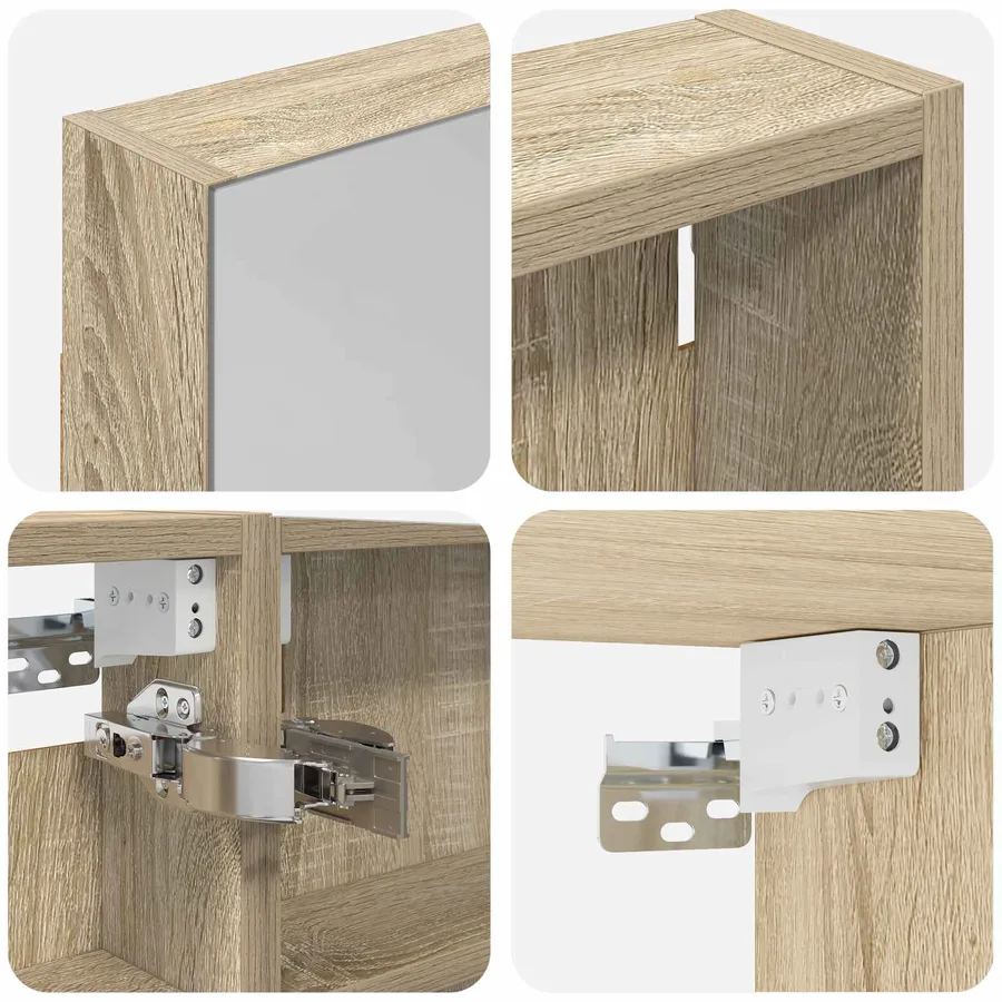 Ensemble de Meubles de Salle de Bain 3 pcs 110 x 10,5 x 60,5 cm - 10