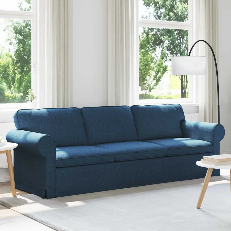 Canapé Bleu 245 x 82 x 80 cm tissu