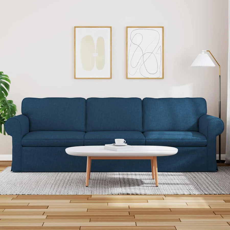 Canapé Bleu 245 x 82 x 80 cm tissu - 3