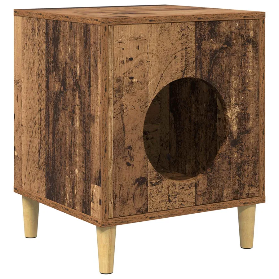 Maison pour chat Bois ancien 42,5 x 40 x 53 cm - 2