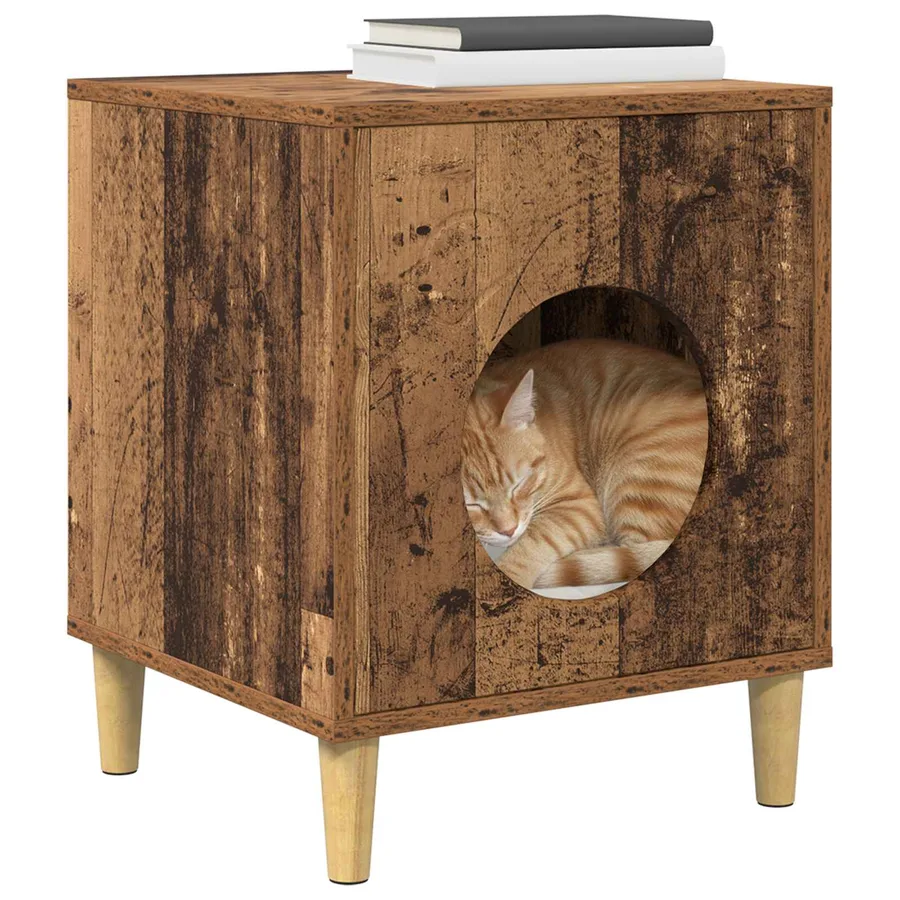 Maison pour chat Bois ancien 42,5 x 40 x 53 cm - 3