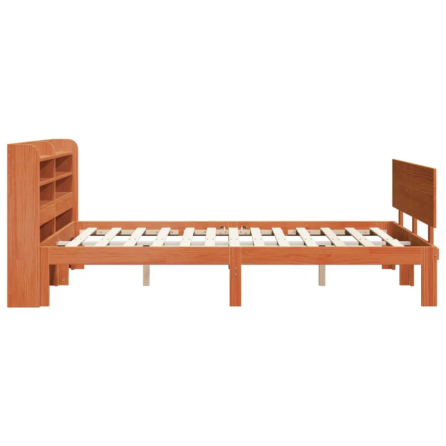 Cadre de lit avec stockage 2 pcs Cire marron Bois de Pin Massif - 7