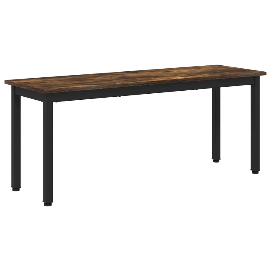 banc Chêne Fumé 110 x 35 x 45 cm Bois d'ingénierie - 2