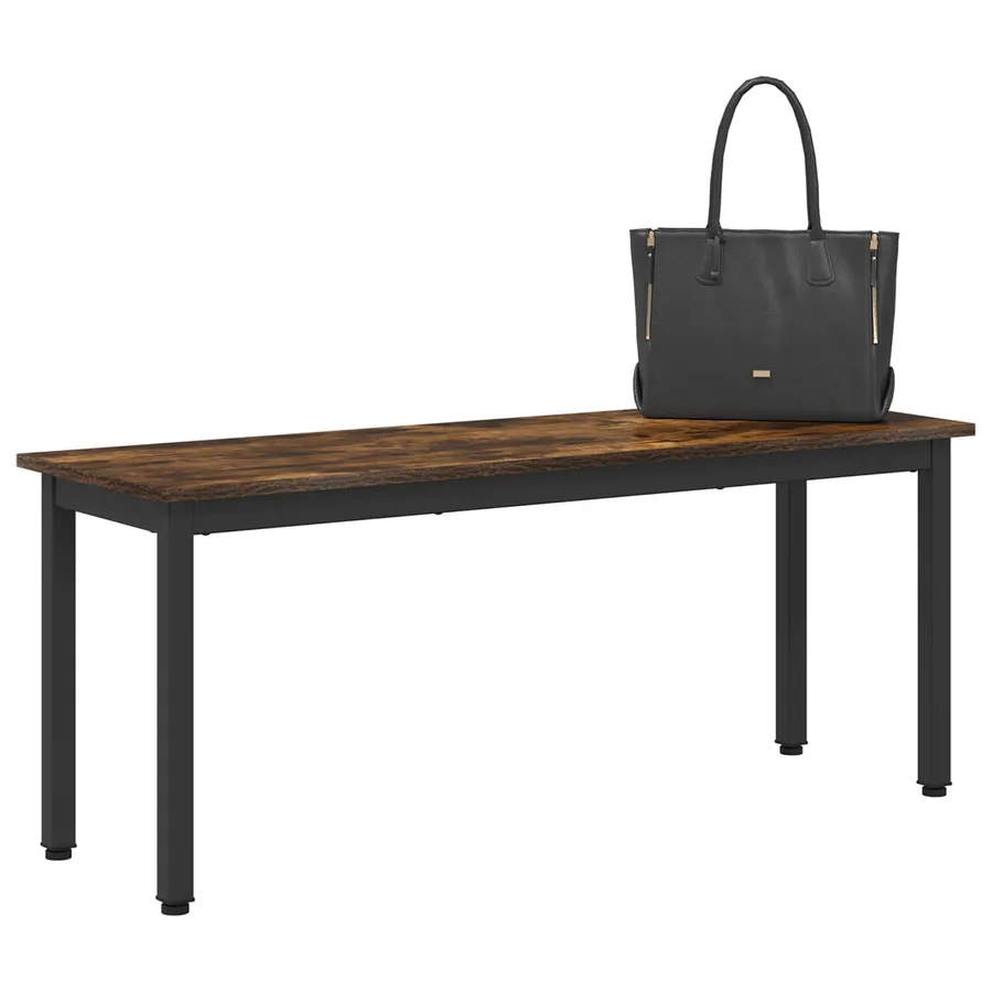 banc Chêne Fumé 110 x 35 x 45 cm Bois d'ingénierie - 3