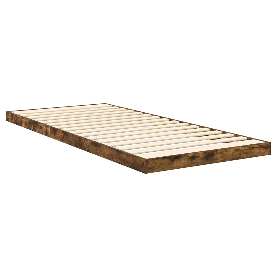 Cadre de lit surélevé Chêne fumé 75 x 190 cm Bois d'ingénierie - 5