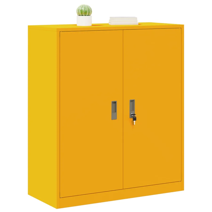 Armoire de rangement Jaune moutarde 90 x 40 x 105 cm Acier - 3