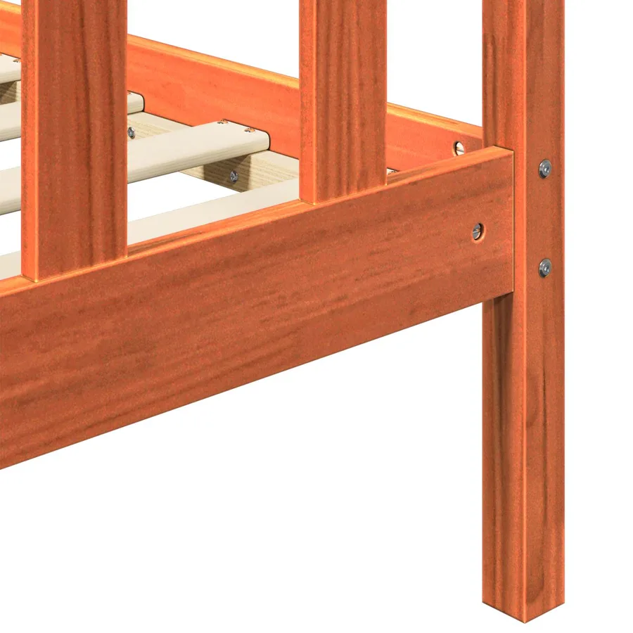 Cadre de lit Cire marron 195,5 x 145,5 x 100 cm - 6