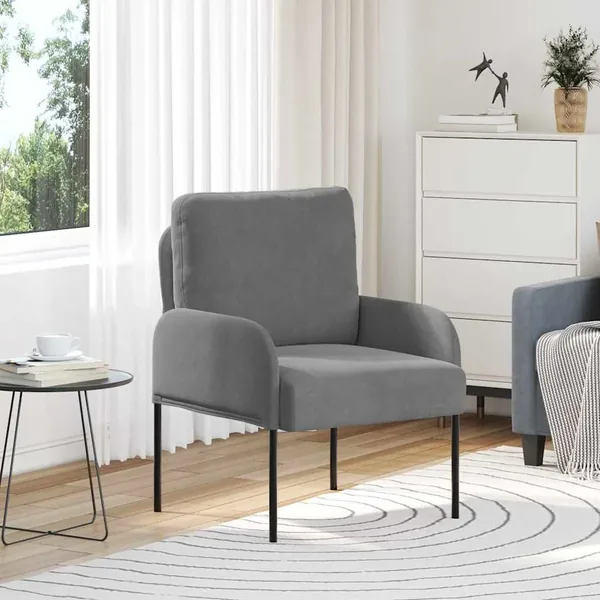 Canapés avec coussin 55cm Gris foncé Contreplaqué