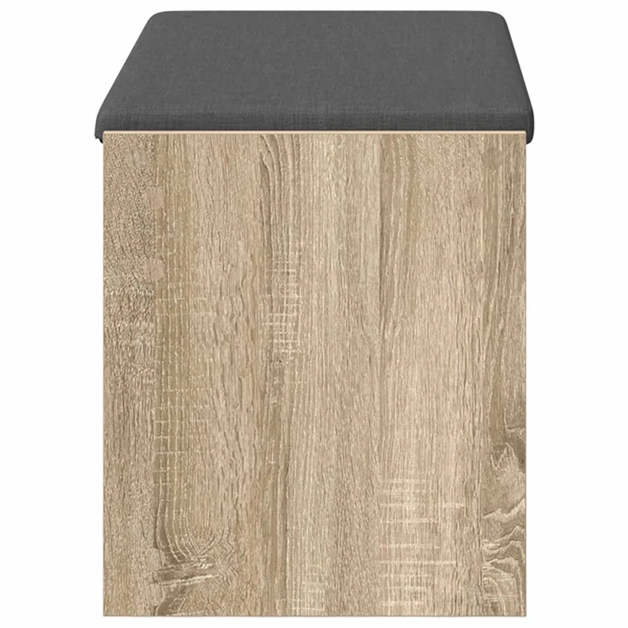 Banc d'entrée avec coussin Chêne Sonoma 83 x 38 x 45 cm - 6