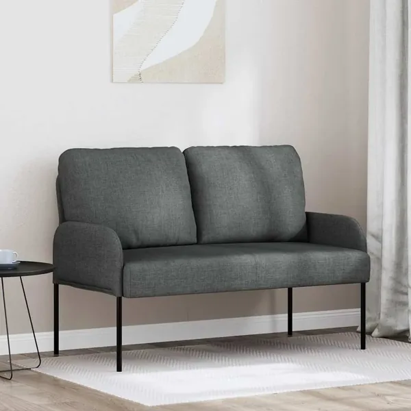 Canapés avec coussin 110cm Gris foncé Contreplaqué