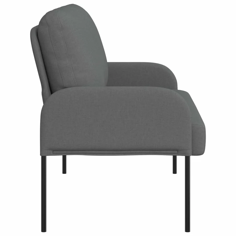 Canapés avec coussin 110cm Gris foncé Contreplaqué - 5