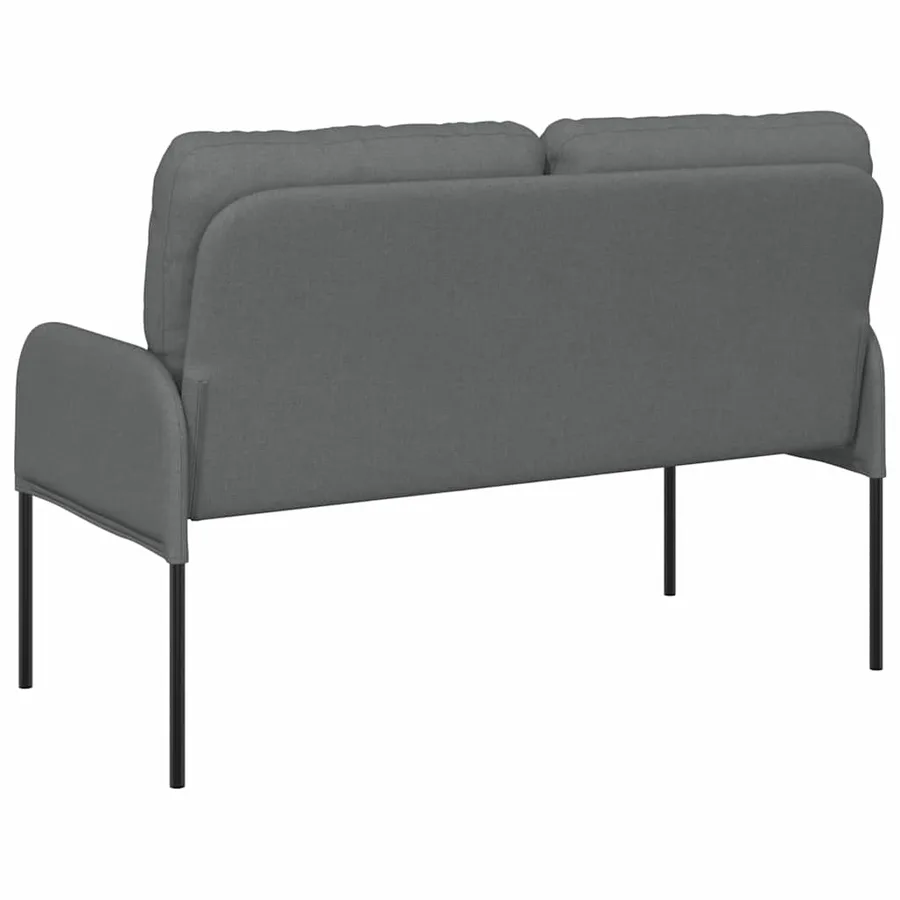 Canapés avec coussin 110cm Gris foncé Contreplaqué - 6