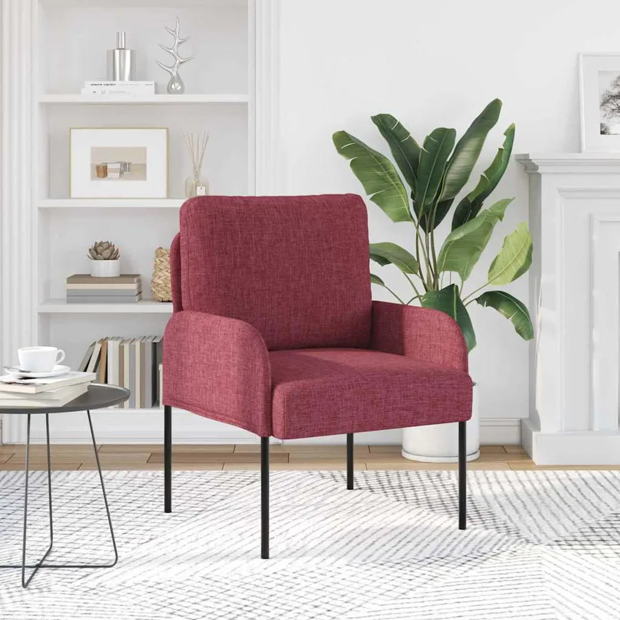 Canapés avec coussin 55cm Bordeaux Contreplaqué - 3