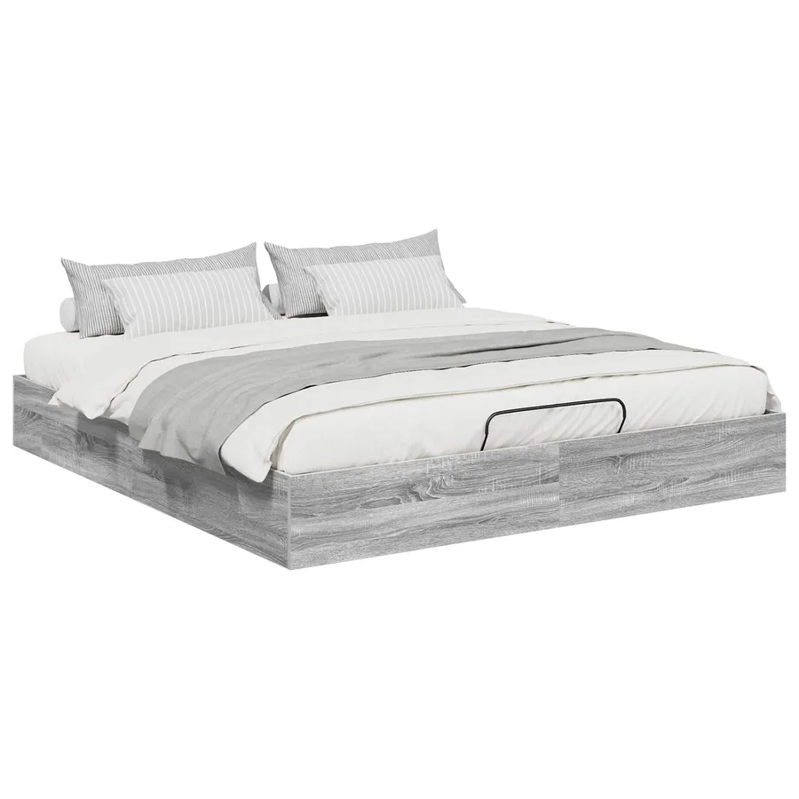 Cadre de lit ottoman Gris Sonoma 203 x 160 x 25 cm - 3
