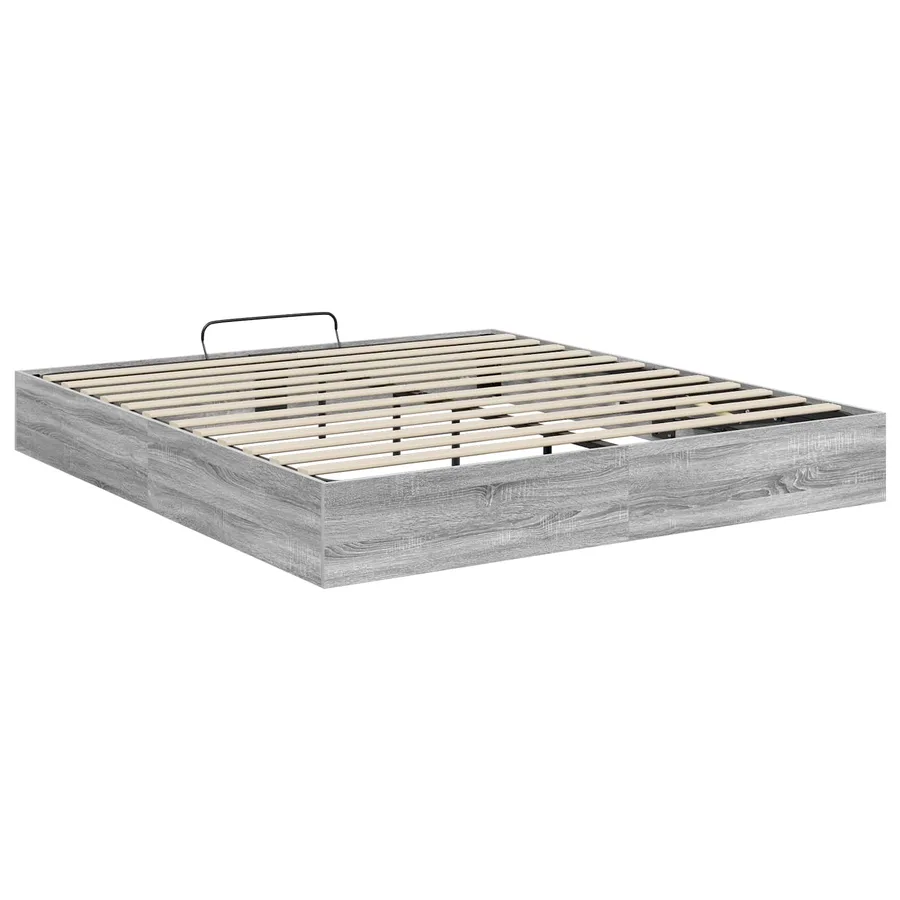 Cadre de lit ottoman Gris Sonoma 203 x 160 x 25 cm - 7