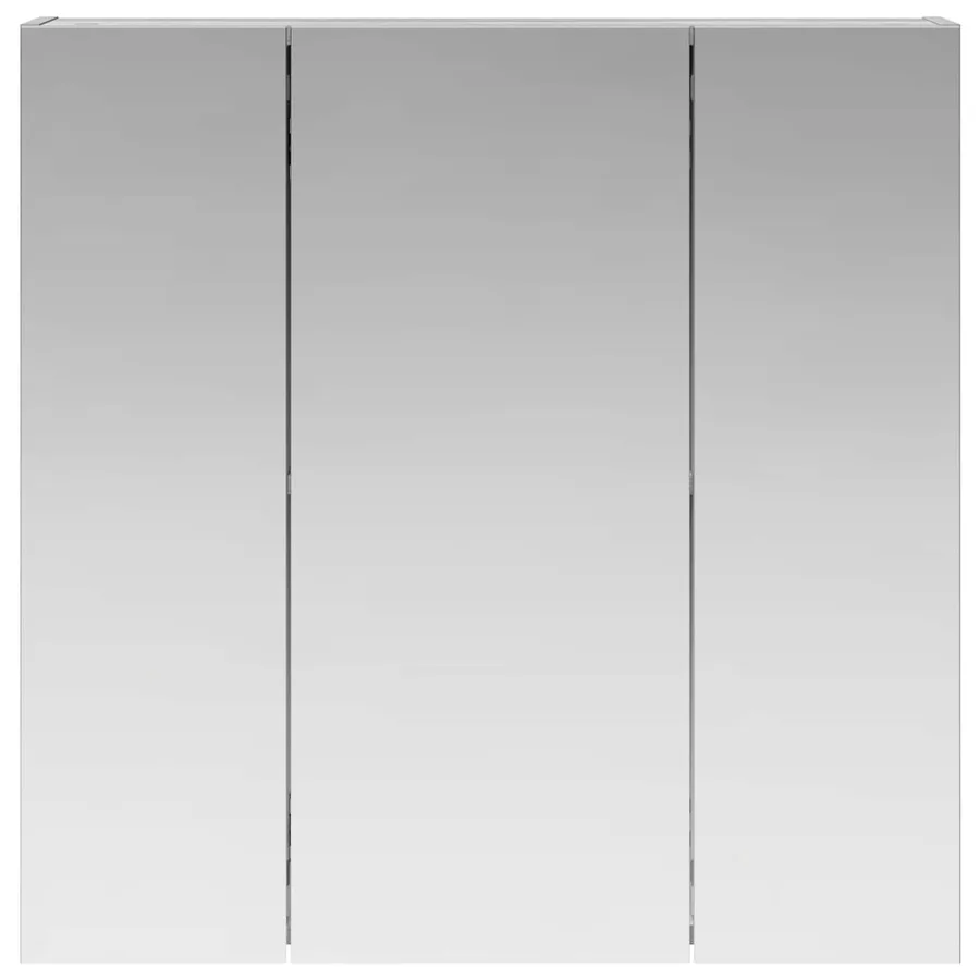 Armoire Miroir de Salle de Bain Gris Sonoma 70 x 14,5 x 70 cm - 5