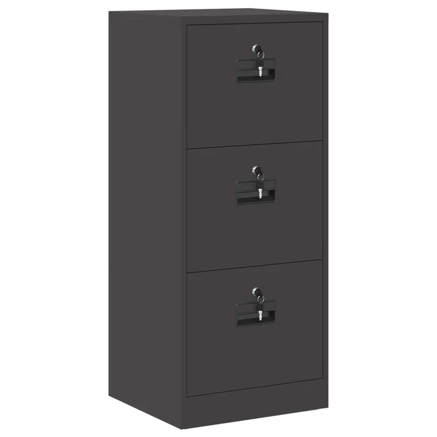 Cabinet de Dossier avec tiroir Noir 45,5 x 42 x 106,5 cm - 2