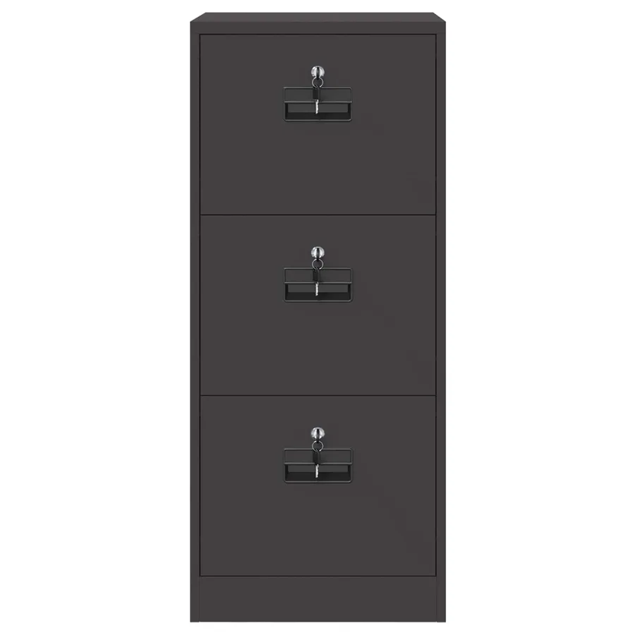Cabinet de Dossier avec tiroir Noir 45,5 x 42 x 106,5 cm - 7