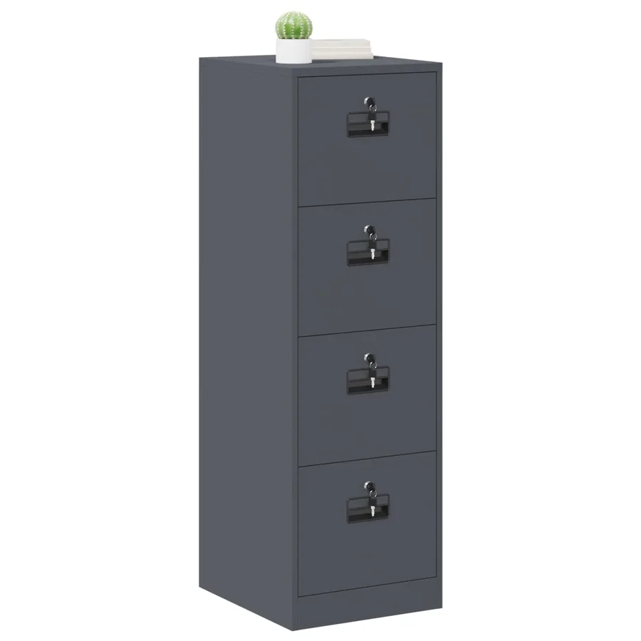 Cabinet de Dossier avec tiroir Anthracite 44 x 50 x 139 cm - 3