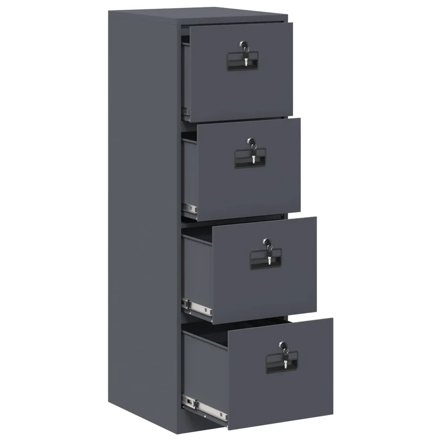 Cabinet de Dossier avec tiroir Anthracite 44 x 50 x 139 cm - 6
