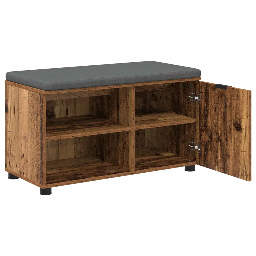 Banc d'entrée avec coussin Bois ancien 80 x 38 x 46 cm - 5