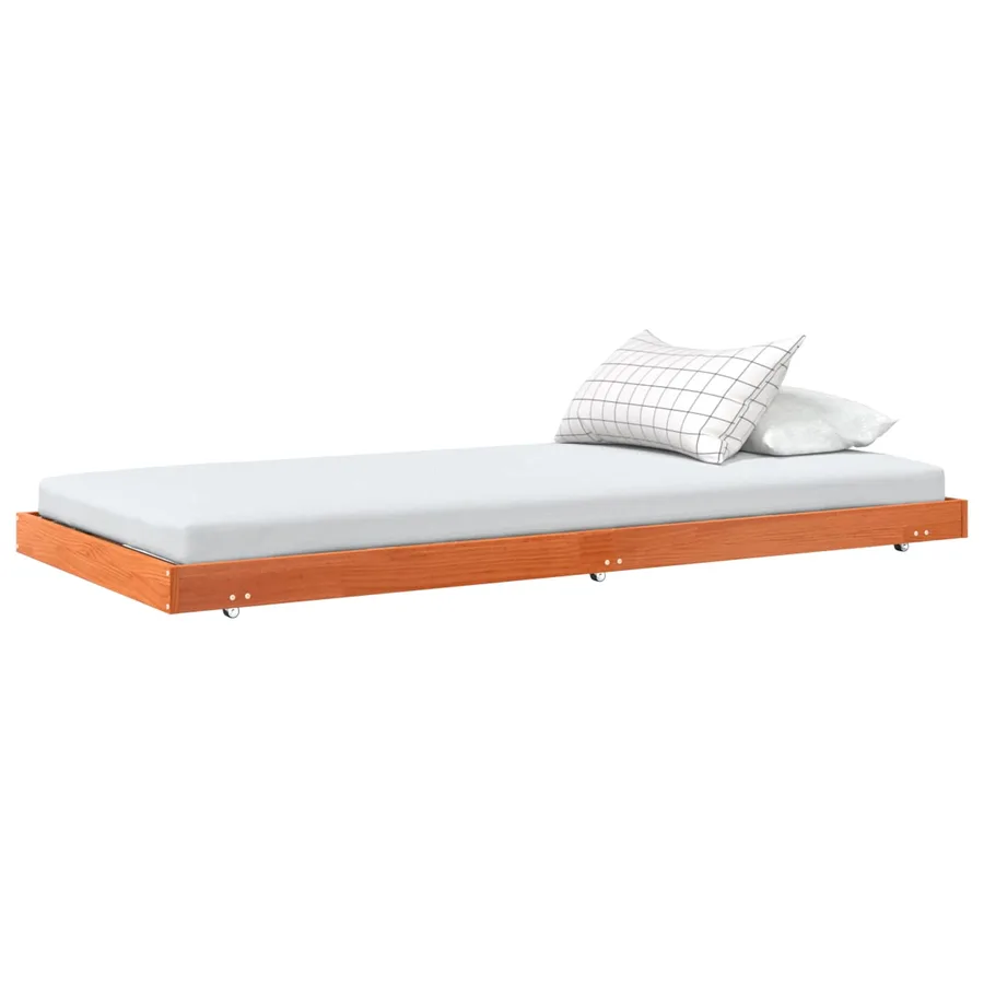 Cadre de lit Cire marron 70 x 190 cm Bois de pin massif - 2