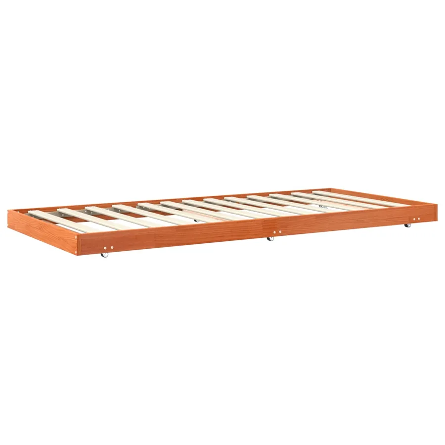 Cadre de lit Cire marron 70 x 190 cm Bois de pin massif - 3