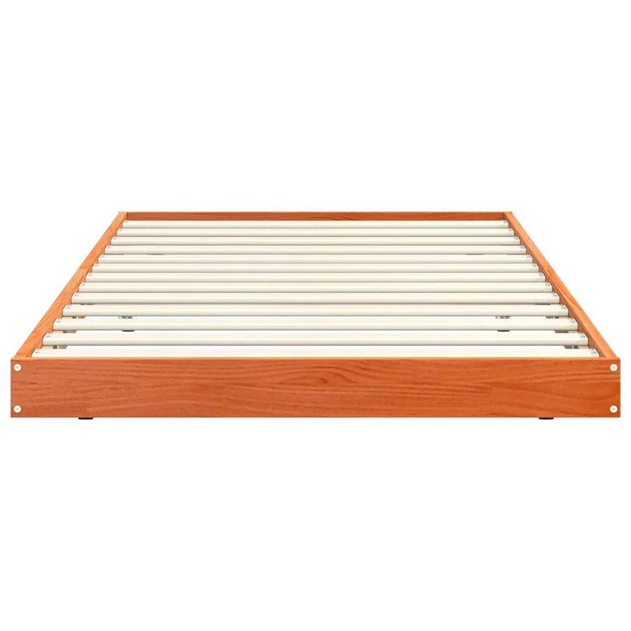 Cadre de lit Cire marron 70 x 190 cm Bois de pin massif - 4