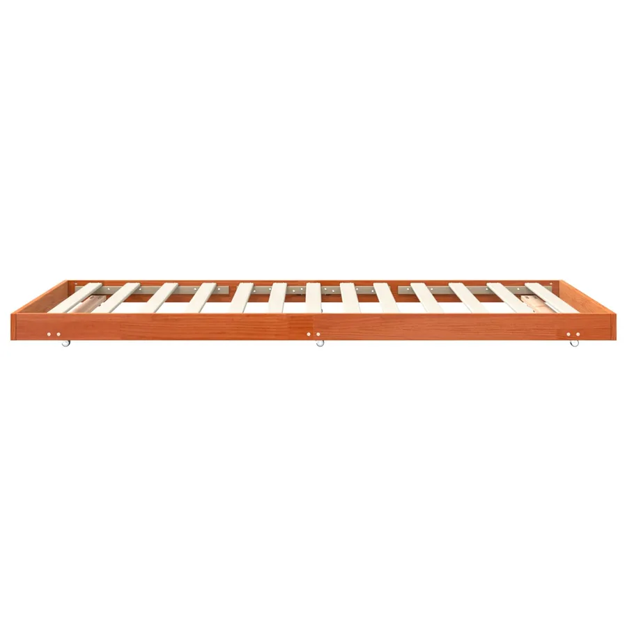 Cadre de lit Cire marron 70 x 190 cm Bois de pin massif - 5
