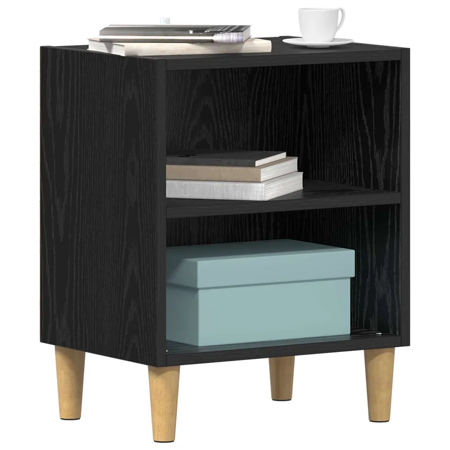 Armoire de lit 2 pcs Chêne noir 40 x 30 x 50 cm - 3