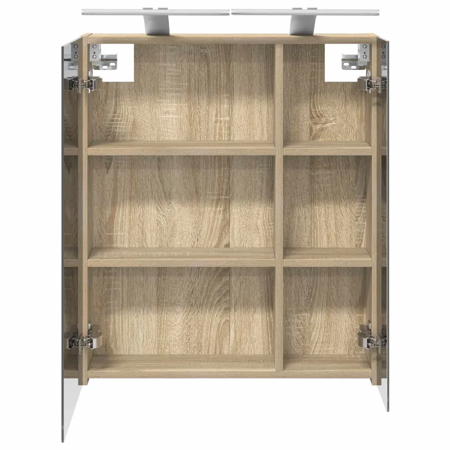 Armoire Miroir de Salle de Bain Chêne Sonoma 60 x 14,5 x 70 cm - 7