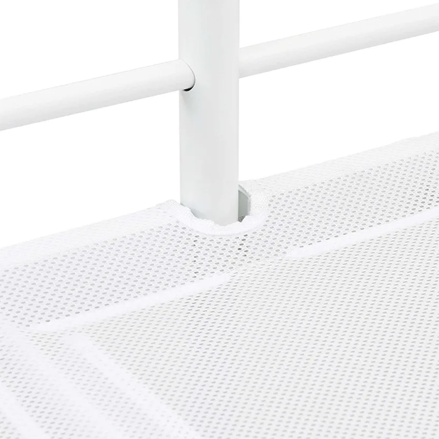 Lit mezzanine pour enfants Blanc et Noir 75 x 190 cm Métал - 12