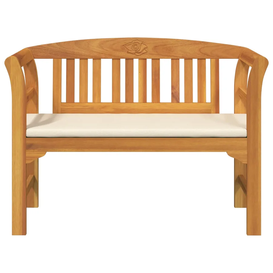 Banc à motif de roses Blanc crème 114 x 46 x 82,5 cm - 4