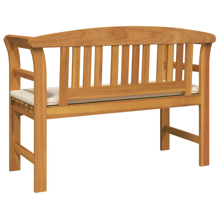 Banc à motif de roses Blanc crème 114 x 46 x 82,5 cm - 6