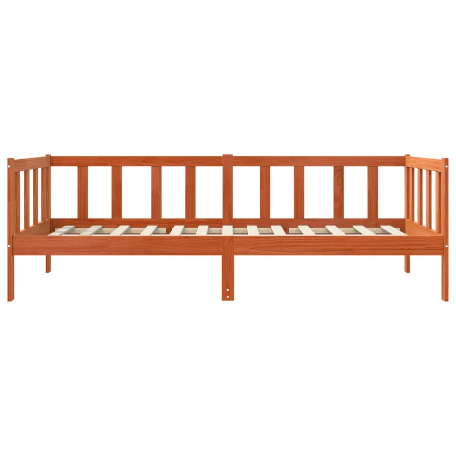 Cadre de lit Cire marron 90 x 190 cm Bois de pin massif - 6
