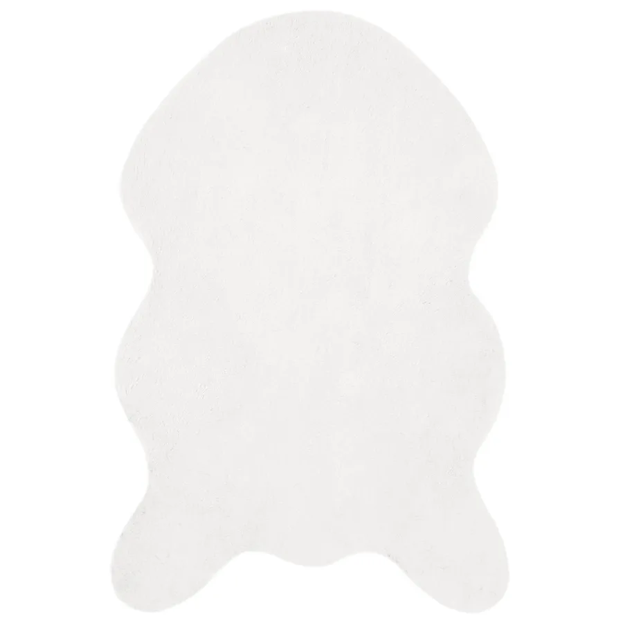 Tapis antidérapant en fausse de lapin OLITE Blanc 60 x 90 cm - 2