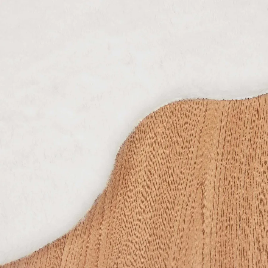 Tapis antidérapant en fausse de lapin OLITE Blanc 60 x 90 cm - 9