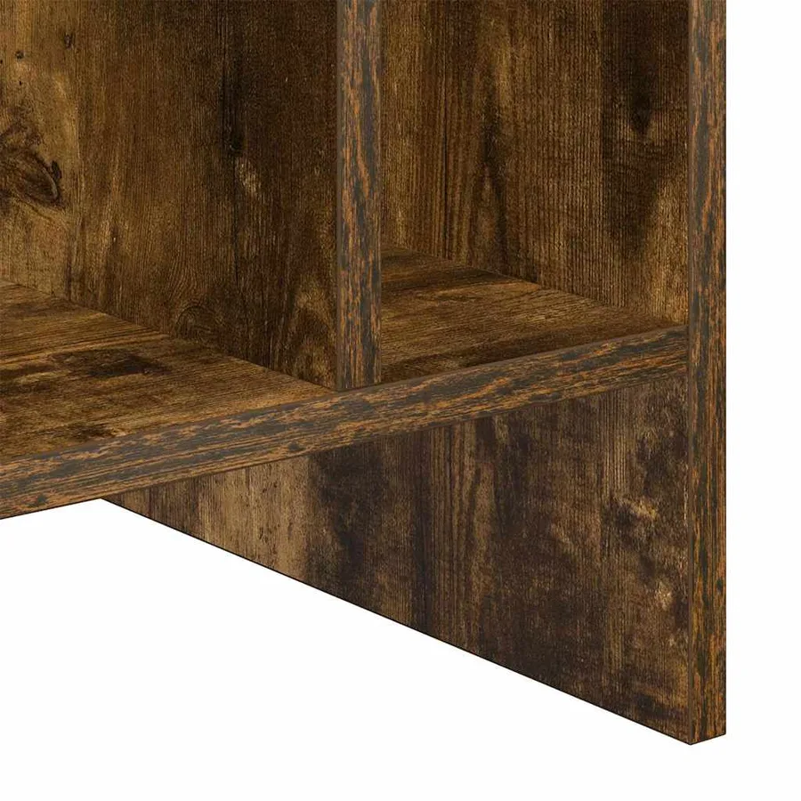 Meuble à vinyles Chêne fumé 78,5 x 35 x 45 cm Bois d'ingénierie - 9