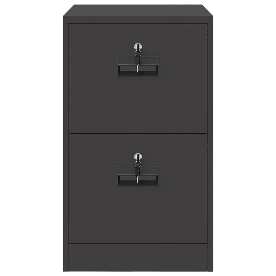 Cabinet de Dossier Noir 44 x 50 x 74,5 cm Acier Laminé à Froid - 7