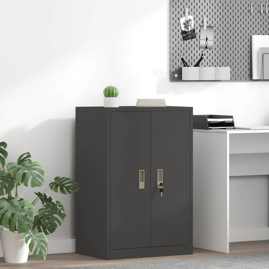 Armoire de rangement Noir 60 x 40 x 90 cm Acier