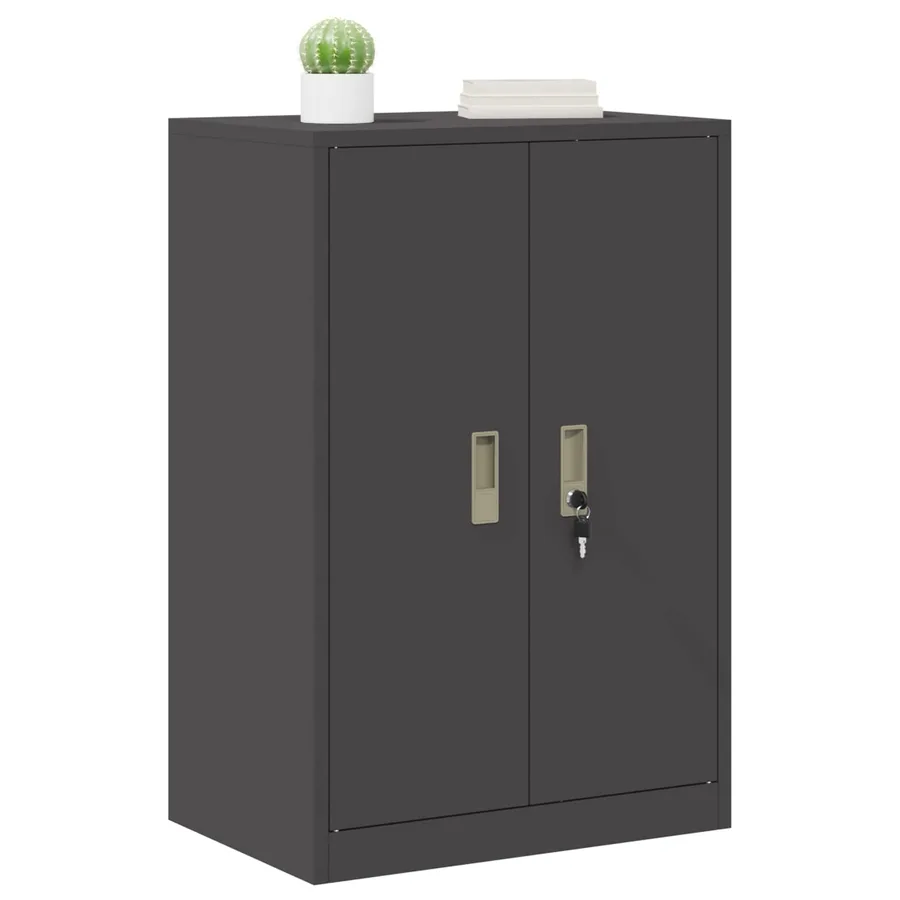 Armoire de rangement Noir 60 x 40 x 90 cm Acier - 3