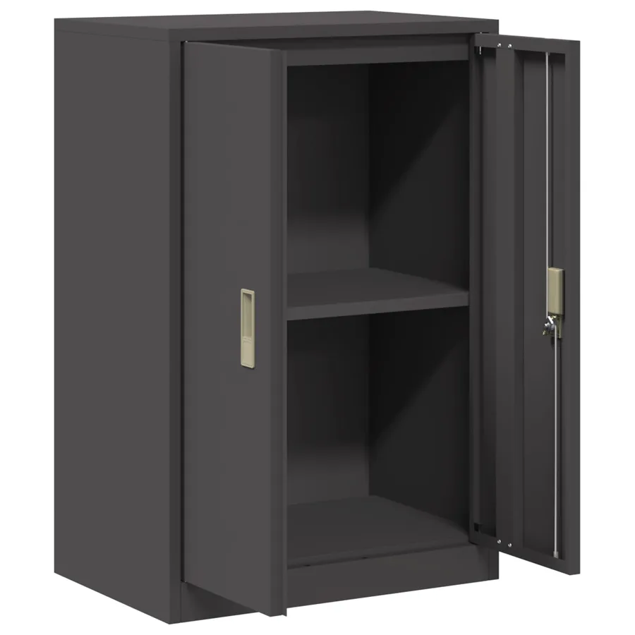 Armoire de rangement Noir 60 x 40 x 90 cm Acier - 5