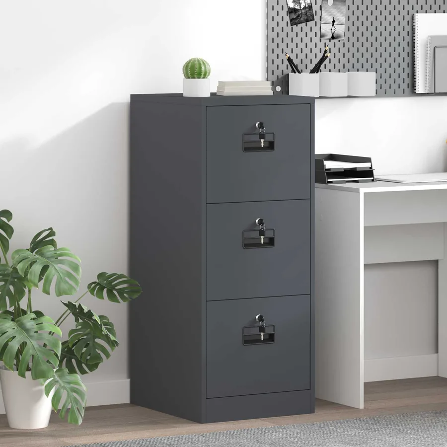 Cabinet de Dossier avec tiroir Anthracite 44 x 50 x 106.5 cm