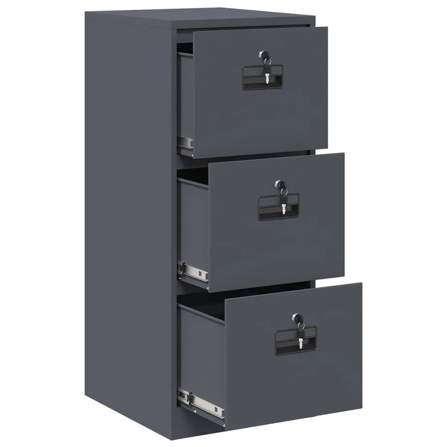 Cabinet de Dossier avec tiroir Anthracite 44 x 50 x 106.5 cm - 6