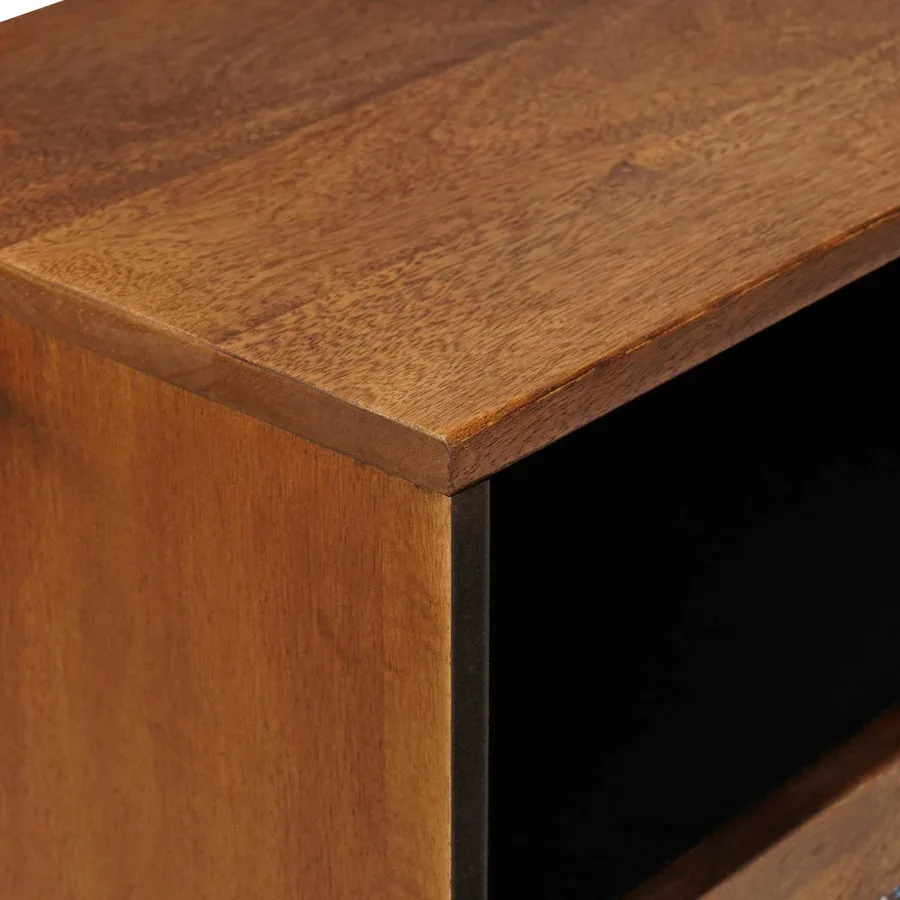 Cabinet de chevet Marron 50 x 33 x 62 cm Bois de mangue massif - 7