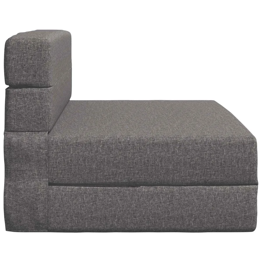 Canapé-lit pliable Gris clair 70 x 80 x 60 cm Tissu - 4