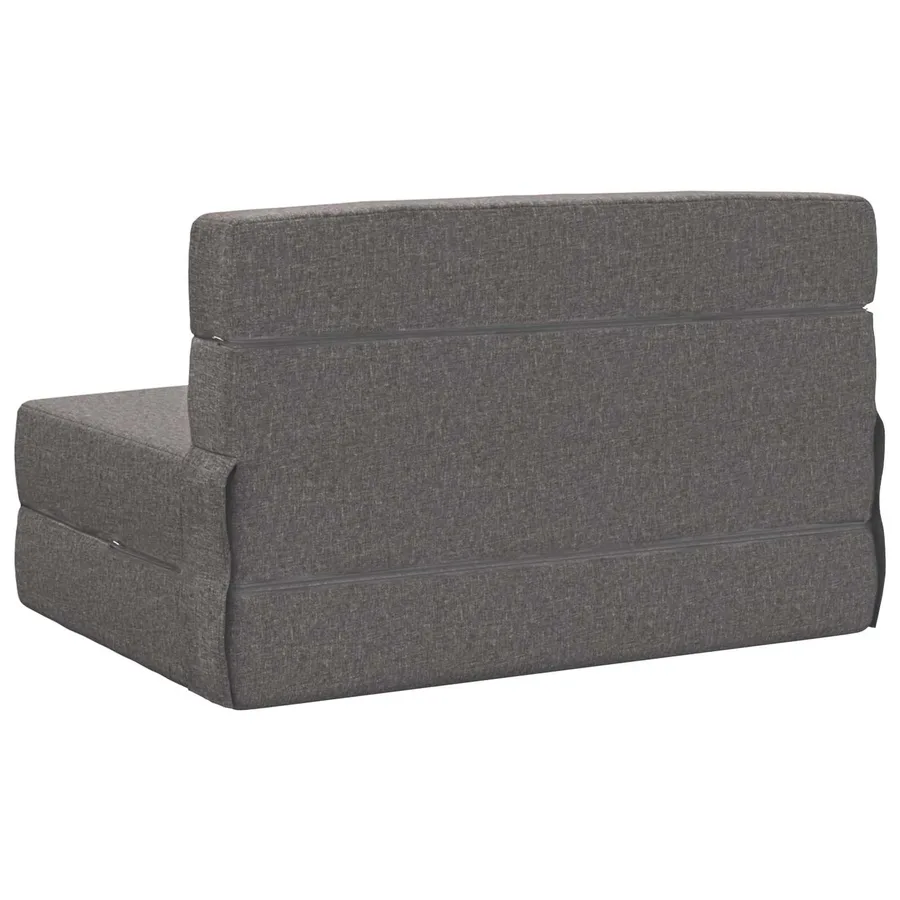 Canapé-lit pliable Gris clair 70 x 80 x 60 cm Tissu - 5